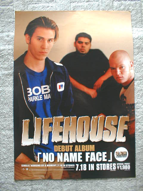 LIFEHOUSE デビューアルバム 「NO NAME FACE」のポスター