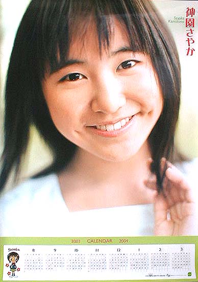 神園さやか 2003.8〜2004.3 カレンダーのポスター