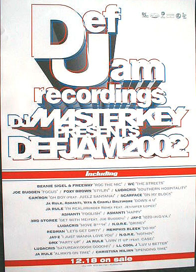 DJ MASTERKEY （ディージェイ・マスターキー） 「DJ MASTERKEY presents DEF JAM 2002」のポスター