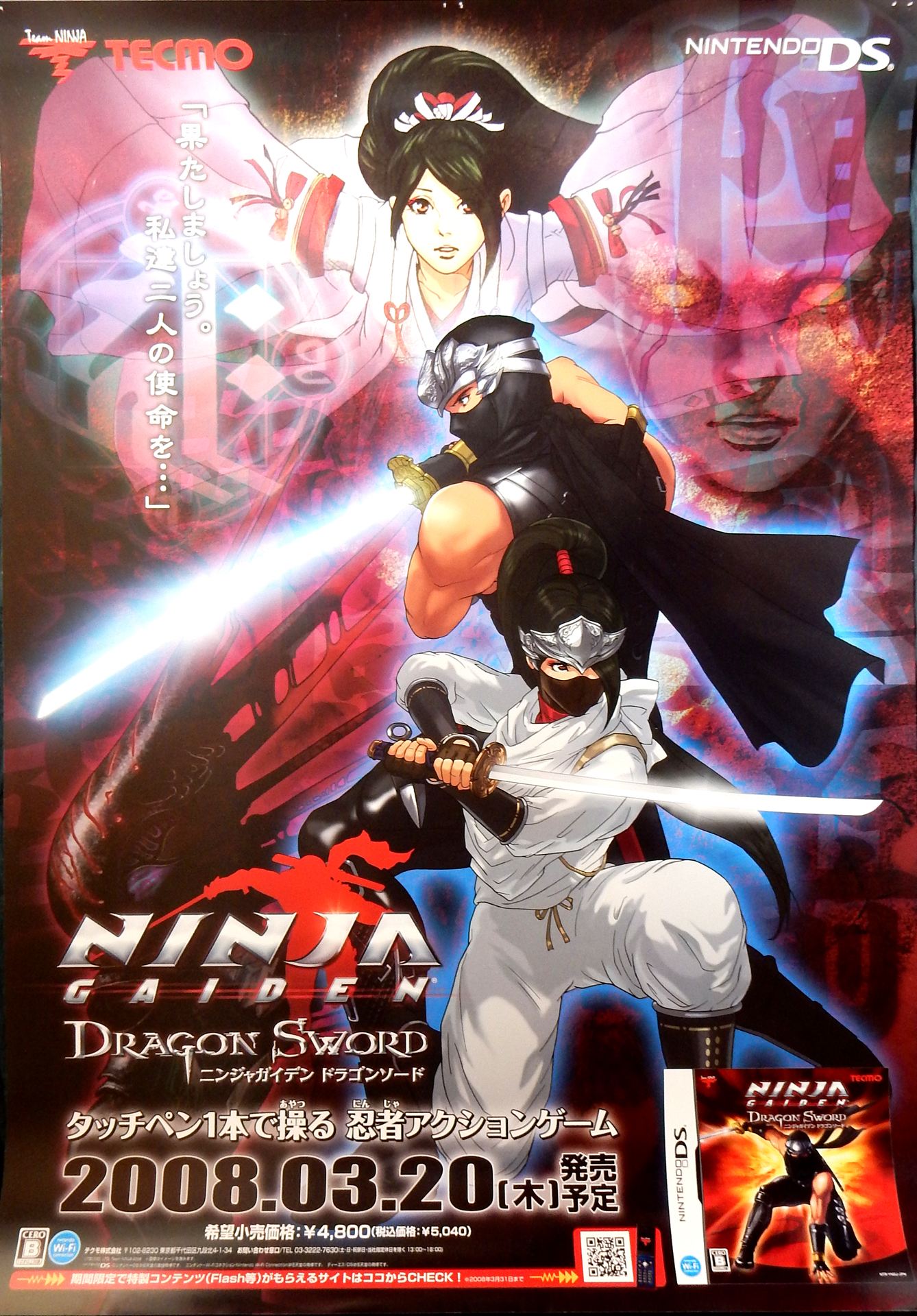 NINJA GAIDEN DRAGON SWORD  （ニンジャガイデン ドラゴンソード）のポスター