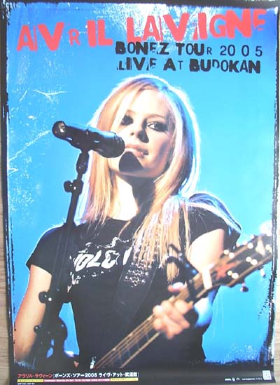 アヴリル・ラヴィーン 「ボーンズ・ツアー 2005 」のポスター