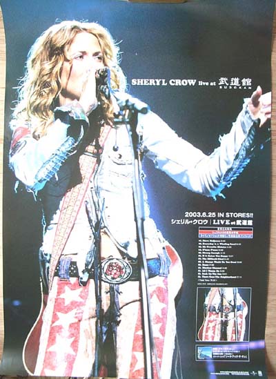 シェリル・クロウ「SHERYL CROW live at 武道館」のポスター