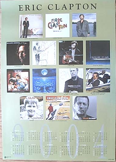 エリック・クラプトン 2004カレンダーのポスター