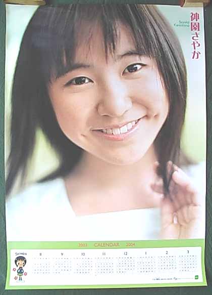神野さやか 2003/8-2004/3カレンダー 光沢のポスター