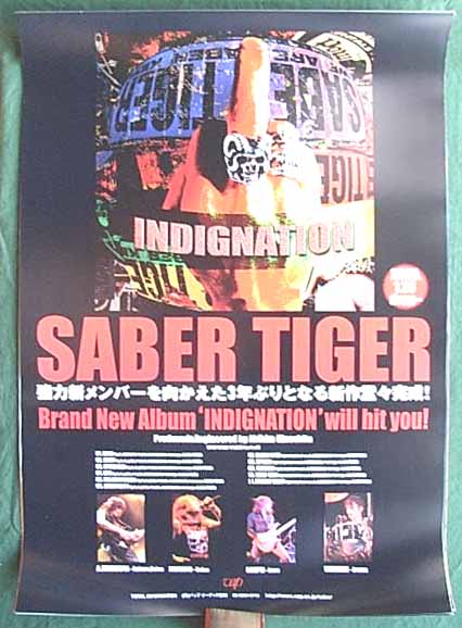 SABER TIGER 「INDIGNATION」のポスター